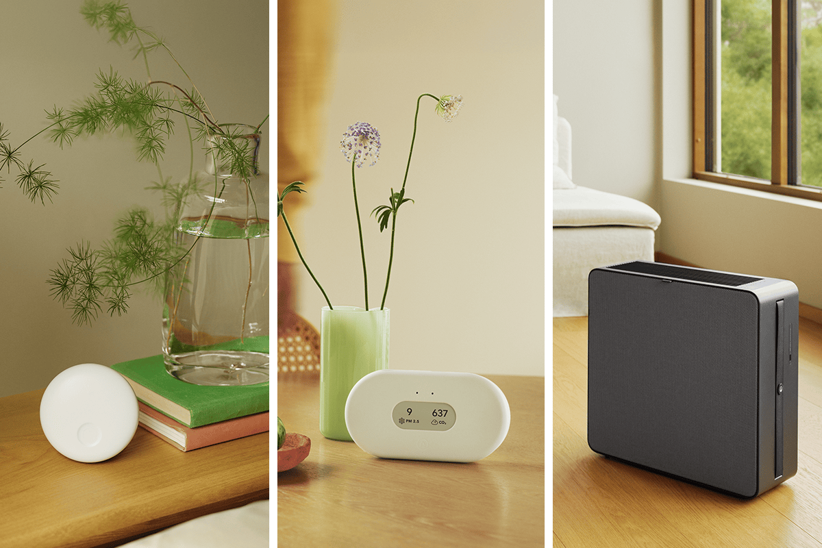 Win 2 air quality monitors and a purifier