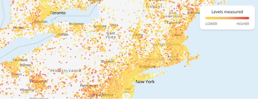 still from Airthings radonmap